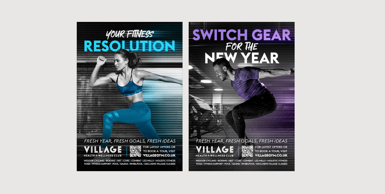 Village Gyms marketing posters